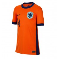 Camisa de time de futebol Holanda Virgil van Dijk #4 Replicas 1º Equipamento Feminina Europeu 2024 Manga Curta